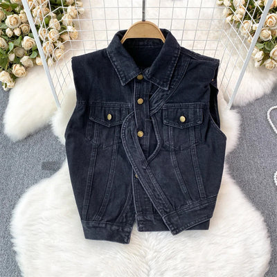 Adeline Femme Frayed Denim Vest