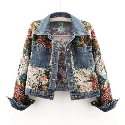 Amelie Fleur Floral Denim Jacket - Infinityloyal