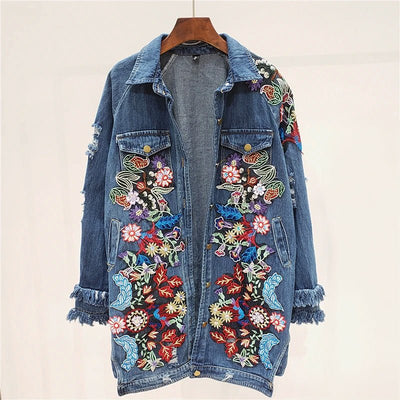 Amelie Fleur Flower Embroidery Jacket - Infinityloyal
