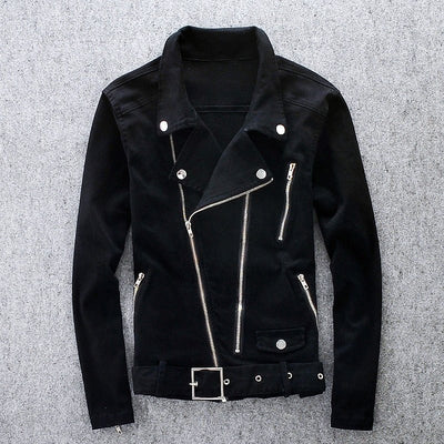 Black Shadow Slim Fit Denim Jacket - Infinityloyal