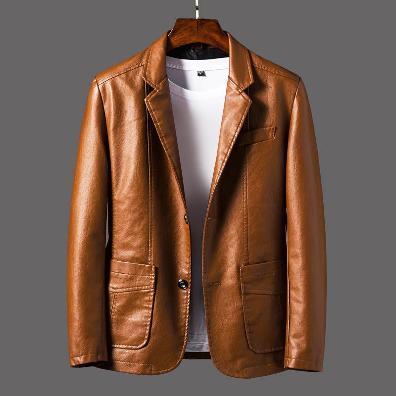 Jack Washington Classic Faux Leather Jacket - Infinityloyal