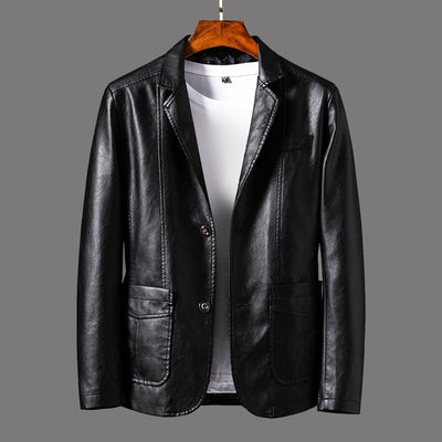 Jack Washington Classic Faux Leather Jacket - Infinityloyal