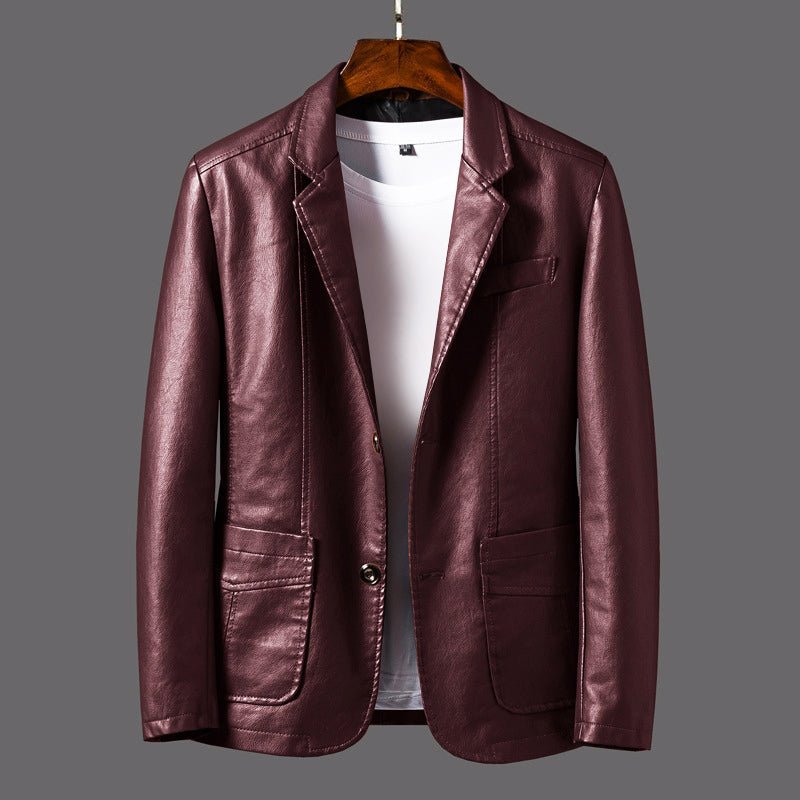 Jack Washington Classic Faux Leather Jacket - Infinityloyal