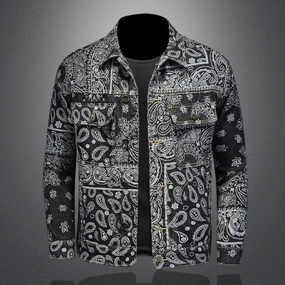 Jason Floral Print Denim Jacket - Infinityloyal