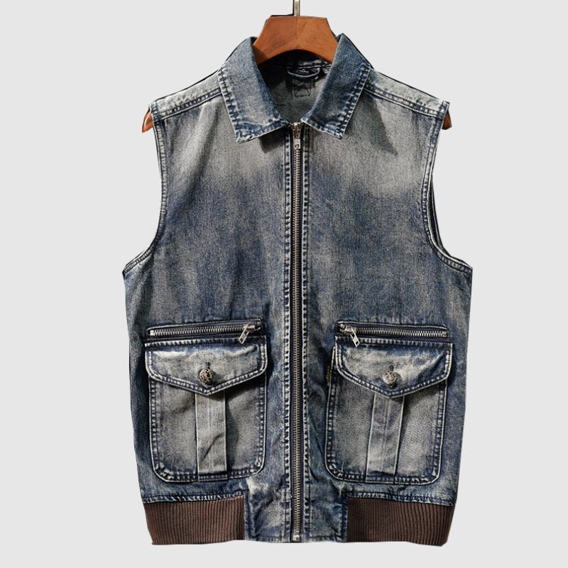 Jason Retro Denim Vest - Infinityloyal